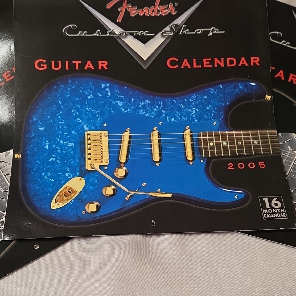 Fender Guitar Calendars 2004 And 2005 Vintage Music Office Decor